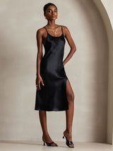 [Black] SilkSilky  Spaghetti Strap Dress 004