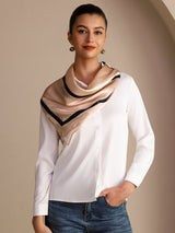 [Beige Square] SilkSilky Scarf 002