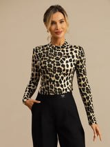 [Leopard] SilkSilky  Long Sleeve Women's T-Shirt 007