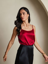 [Wine] SilkSilky  Spaghetti Strap Camisole Top 001