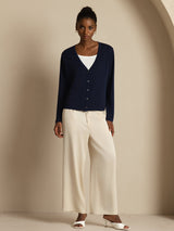 [Dark Blue] SilkSilky Long Sleeve Women's Cardigan 008