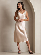 [Champagne] SilkSilky  Sleeveless Dress 004