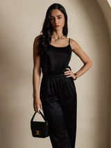 [Black] SilkSilky  Spaghetti Strap Camisole Top 001