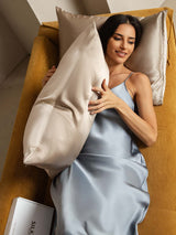 [Beige+Khaki] SilkSilky  22Momme Pure Silk Pillowcase 003