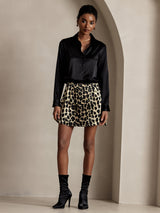 [Black] SilkSilky  Long Sleeve Lapel Collar Women's Shirt 007