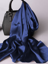 [Dark Blue] SilkSilky  Scarf 005