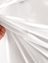 [White] SilkSilky  25Momme Bedding Set 005