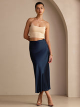 [Dark Blue] SilkSilky  Skirt 005