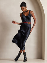 [Black] SilkSilky  Sleeveless Dress 005