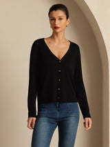 [Black] SilkSilky Long Sleeve Women's Cardigan 001
