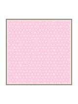 Pink 100% Mulberry silk scarf with white paw print pattern, 90x90cm