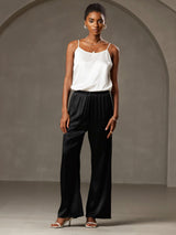 [White] SilkSilky  Spaghetti Strap Camisole Top 007