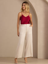 [Wine] SilkSilky  Spaghetti Strap V Neck Camisole Top 007