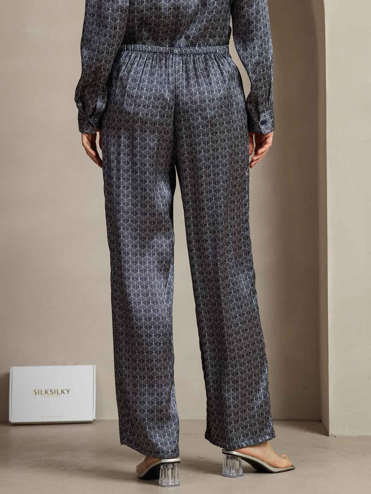 [Navy Ginkgo] SilkSilky  Women's Pants 002