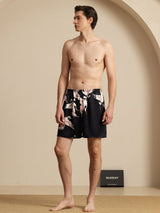 [Black] SilkSilky  Men's Sleep Shorts 006