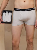 [Light Gray] SilkSilky 100% Silk Jersey Men's Underwear 001