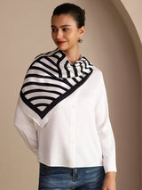 [White Arcs] SilkSilky Scarf 002