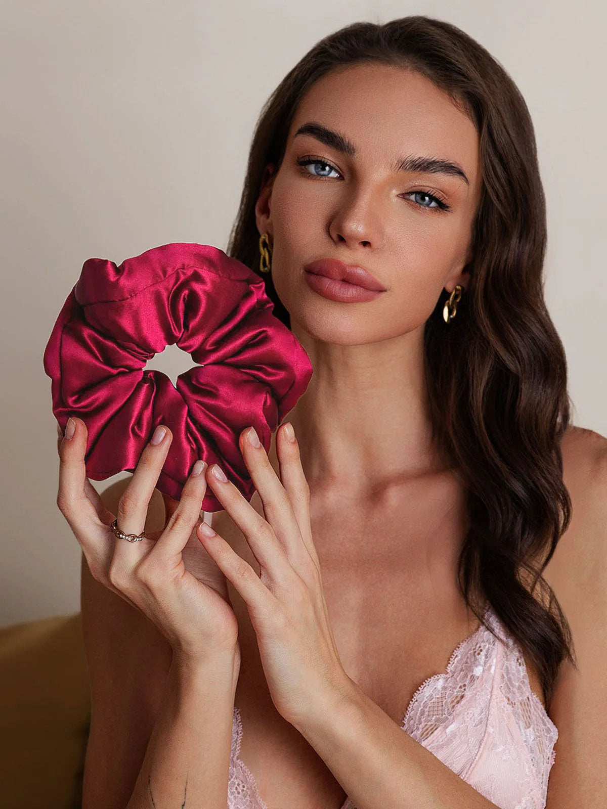 [Wine] SilkSilky  Scrunchie 002