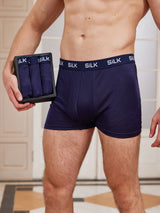 [Dark Blue] SilkSilky  100% Silk Jersey Men's Underwear 001