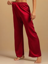 [Wine] SilkSilky  Women's Sleep Pants 005