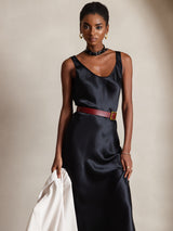 [Black] SilkSilky  Sleeveless Dress 003