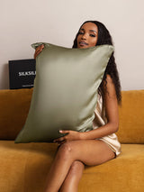 [Olive Green] SilkSilky  22Momme Pure Silk Pillowcase 004