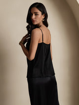 [Black] SilkSilky  Spaghetti Strap Camisole Top 002