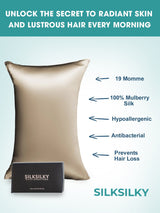 [Coffee] SilkSilky  19Momme Pure Silk Pillowcase 005