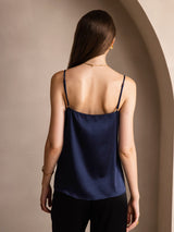 [Dark Blue] SilkSilky  Spaghetti Strap Camisole Top 002