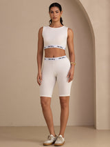 [White] SilkSilky  Sleeveless Crew Neck Camisole Top 007