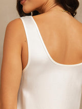 [White] SilkSilky  Sleeveless Women's Pajamas 004