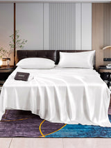 [White] SilkSilky  22Momme Pure Silk Bedding Set 001,