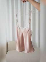 SilkSilky  Spaghetti Strap V Neck Camisole Set video 001