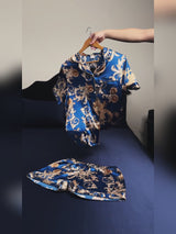 SilkSilky  Short Sleeve Lapel Collar Women's Pajamas video 001