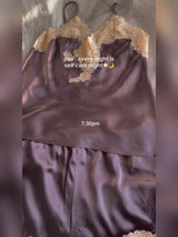 SilkSilky  Spaghetti Strap V Neck Camisole Set video 001