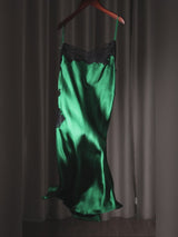 SilkSilky  Spaghetti Strap V Neck Nightgown video 001